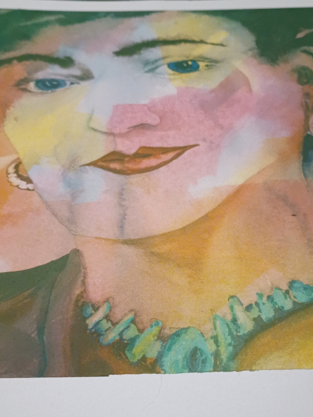 Watercolor Portrait Wall Art - Multicolor
